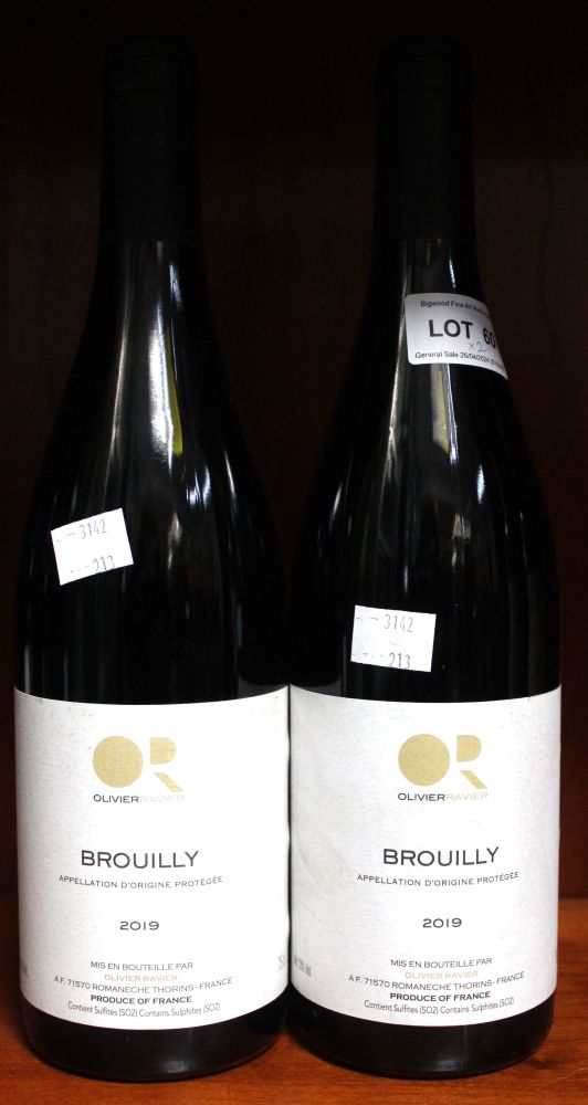 Brouilly Olivier Ravier 2019, 2 bottles - Image 2 of 2