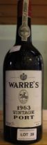 Vintage Warre's port, 1963