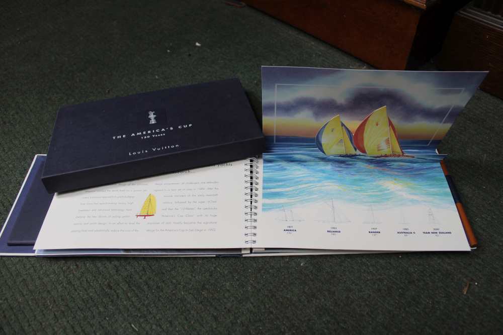 The America's Cup 150 years Louis Vitton pop up book in slip case