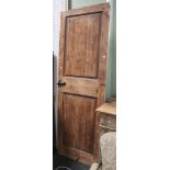 An old pine two panelled door