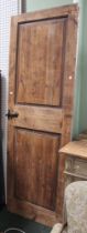 An old pine two panelled door