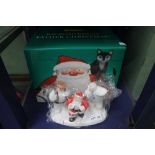 Coalport Snowman characters - Raymond Briggs "Father Christmas Line Dancing"1435/3000