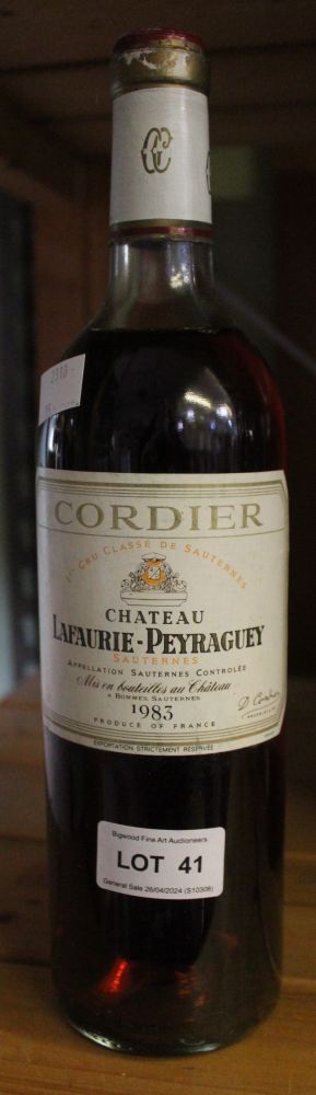 Chateau Lafaurie-Peyraguey Sauternes, 1983, 1 bottle
