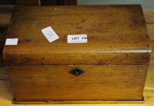 A 19th century mahogany desk top stationery box