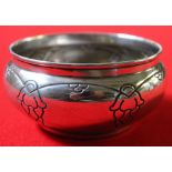 Christian F Heise, an early 20th century Danish silver bowl with repoussé decoration, marks include
