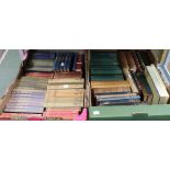 2 tray boxes containing a good selection of pocket edition hardback books & others