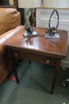 An early 20th century envelope style card table