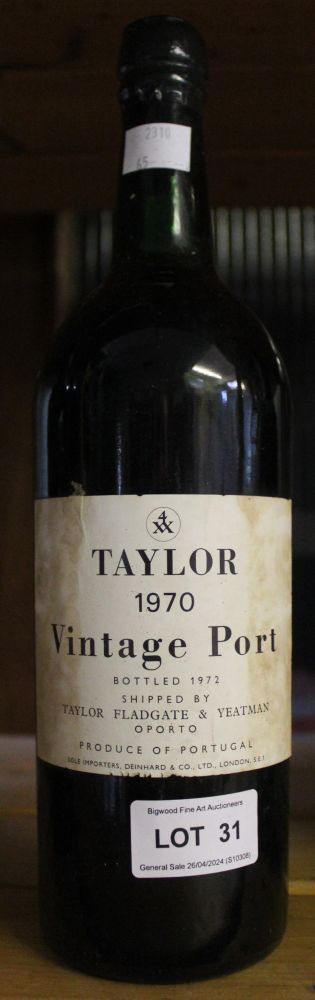 Vintage Taylor's port, 1970, 1 bottle
