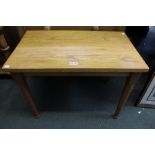 A late 20th century bespoke oak occasional table, 70cm x 43cm x 52cm tall