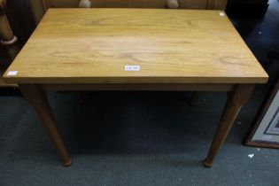 A late 20th century bespoke oak occasional table, 70cm x 43cm x 52cm tall