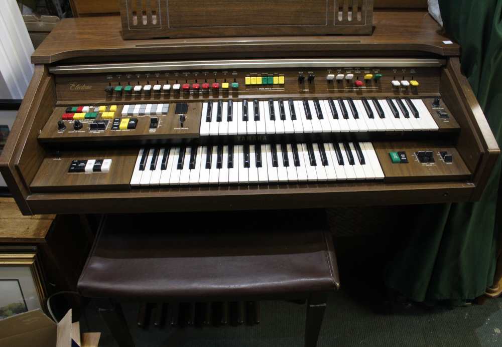 Electone electric piano with stool - Image 2 of 2