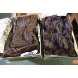 Two boxed vintage fur stoles