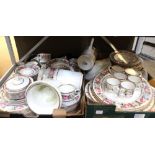 Two tray boxes containing a wide selection of Royal Worcester 'Royal Garden' tea & dinner wares
