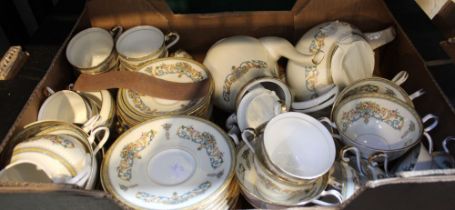A box containing a good selection of Aynsley Henley pattern china wares