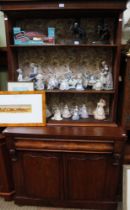 A 19th century mahogany dresser/chiffonier with open shelved top