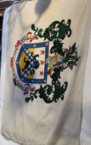 A mid 20th century printed fabric flag, the Arms of Royal Leamington Spa, 115cm x 175cm