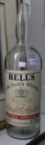 Large (empty) bottle of "Bell's" Whisky