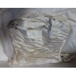 An ivory wedding dress (size 12, may have had alterations) boxed