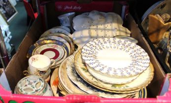 A box containing a good selection of china, cups, saucers, plates etc
