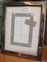 A Sterling silver photograph frame, overall size 38.5cm x 31cm