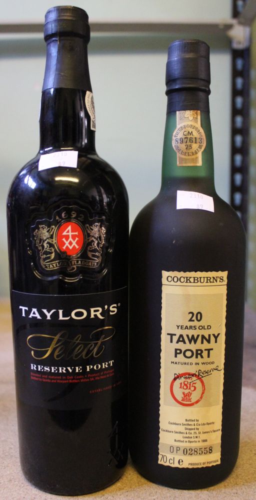 Cockburns Tawny Port, 20 year old, 1 bottle Taylors Reserve Port, 1 bottle