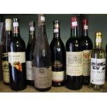 Eight assorted wines to include Vouvray Reynier, Moulin des Carruades 1976, Chateau Moulin Rouge