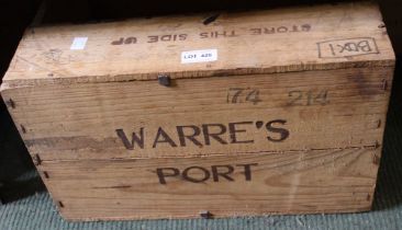 A vintage Warre's 1963 wooden port crate