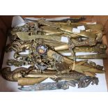 A large & varied collection of mainly brass letter openers & paper knives