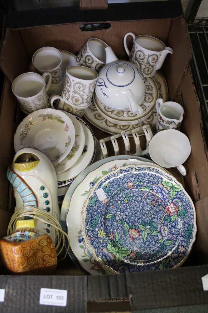 A selection of vintage porcelain including a part Suzie Cooper coffee set