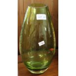 A modern green Art Glass bulbous vase