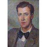 Werther Schneiner "Alexander Ivo" portrait of the actor, oil painting on canvas, signed, 1928, 50cm