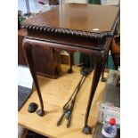 A 20th century mahogany centre table, cabriole legs on ball & talon feet