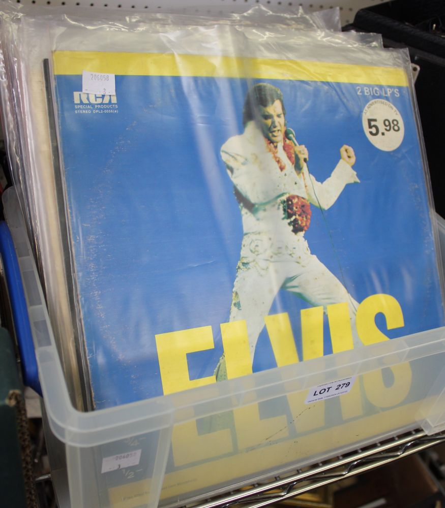 A selection of Elvis Presley LP's & single records