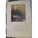 A mounted & signed picture of Sir Arthur Sullivan 1842, English Composer known for his works with W