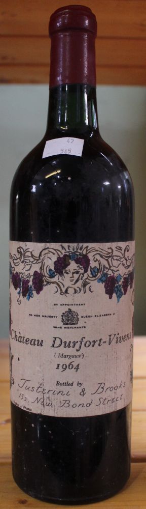 1964 Ch Durfort Vivens, 2nd Grand Cru, Margaux, 1 bottle