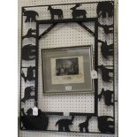 Large metal folk art style frame