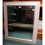 Two folding chairs and a decoratively framed wall mirror (3)