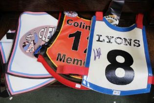 Three Speedway race jackets, includes "Colin Hill Memorial" and "Benevolent Fund Bonanza" (3)