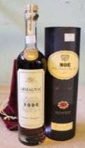 Noe Pedro Ximenez Muy Viejo Sherry, 30 years old, 1 bottle Millesime Grande Armagnac, 1 bottle