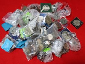 A bag containing a large & varied selection of coins