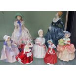 A Royal Doulton bone china figure "Easter Day" HN2039, together with other Royal Doulton figurines (