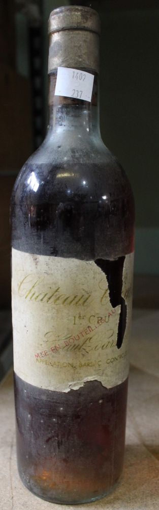 Chateau Climens 1970, Sauternes (vintage on cork)