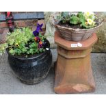 Garden planter together with a chimney pot planter