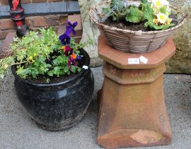 Garden planter together with a chimney pot planter