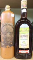 Calvados Hors d’Age 42%, Calvados du Vert Galant, 1 bottle Alpenkrauter 27%, Gurktaler der Milde, 1