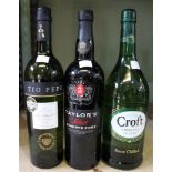 Croft Original, Pale Cream, 1 litre bottle Tio Pepe, Fino, 1 bottle Taylor’s Select, Reserve Port,