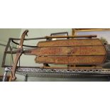 A vintage wooden sledge C1950 US 'Flexible Flyer no.3C'