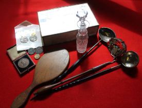A selection of Georgian toddy ladles, etc