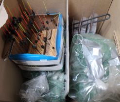 A box containing a good & varied selection of River fishing tackle, to include float, line, feeders,