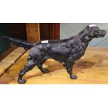 A cast model of a hunting dog 37 cm nose to tail